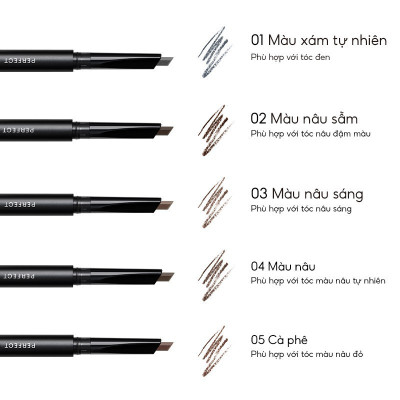Chì kẻ mày PERFECT DIARY 0.28g chống thấm nước 5 màu tùy chọn