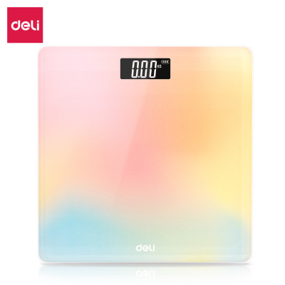 Cân Điện Tử Sức Khoẻ Thông Minh Mặt Vuông Kính Cường Lực Chịu Lực 180Kg Deli - Phù Hợp Gia Đình Trường Học -  Nhiều Màu Sắc - Hàng Chính Hãng - E86120