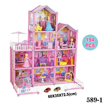 Đồ Chơi Cho Bé Gái, Nhà Búp Bê Cỡ Lớn 194 Chi Tiết, Đồ Chơi Búp Bê Barbie, Quà Tặng Sinh Nhật