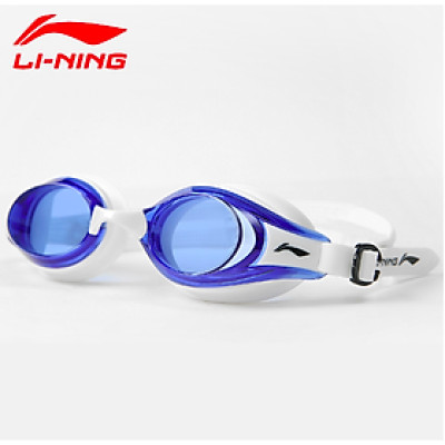 Kính bơi người lớn LI-NING chống sương mù - Xanh Trắng - Hàng chính hãng