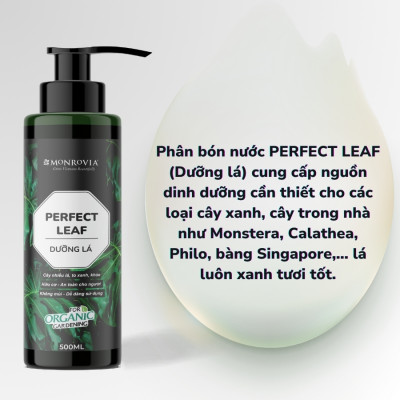 Phân bón DƯỠNG LÁ MONROVIA hữu cơ giúp lá xanh mướt, tươi tốt dành cho cây cảnh, dung tích 500ml