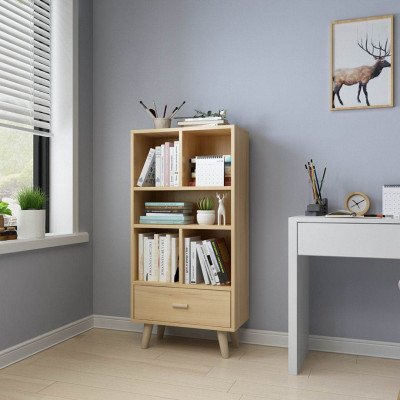 Giá sách bằng gỗ kết cấu chắc chắn SMLIFE Beoga