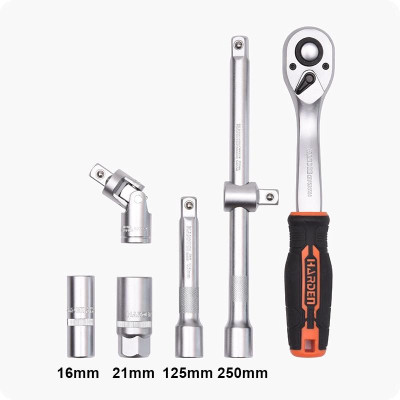 Bộ Khẩu Tuýp 1/2” 23 Món – Có Đầu Bugi, Tay Vặn 72 Răng – Chất Liệu CR-V