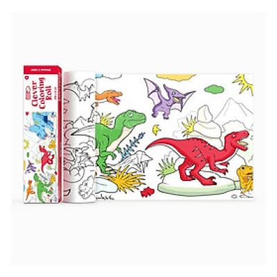 Đồ Chơi Sách Tô Màu Dạng Cuộn - Dinosaur & Safari CLEVER HIPPO CR04