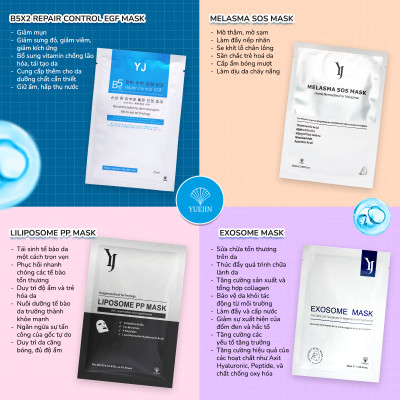 [Tặng Máy Điện Di Tinh Chất] Mặt nạ 7 ngày Yuejin cấp ẩm làm dịu dưỡng trắng da chăm sóc da hiệu quả