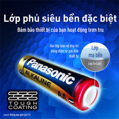Hộp Pin kiềm Panasonic Alkaline AA LR6T/2B-V (24 viên) - Hàng chính hãng