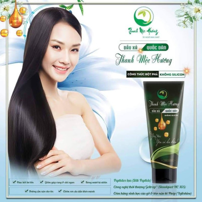 Dầu xả phục hồi tóc hư tổn chẻ ngọn gãy rụng Thanh Mộc Hương chính hãng 200ml 