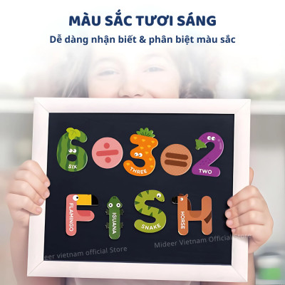 Chữ cái nam châm chữ số nam châm  cho bé Mideer Letter Magnets - Number Magnets