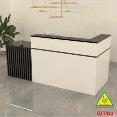 QUẦY LỄ TÂN, QUẦY TIẾP TÂN, QUẦY TÍNH TIỀN, QUẦY THU NGÂN QTT411 - Nội thất lắp ráp Viễn Đông Adv