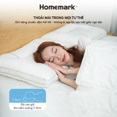 Ruột Gối Kiều Mạch Homemark Cao Cấp - Hỗ Trợ Giấc Ngủ Sâu, Êm Ái, Tự Nhiên, Thoáng Khí - Kích Thước 50x70cm