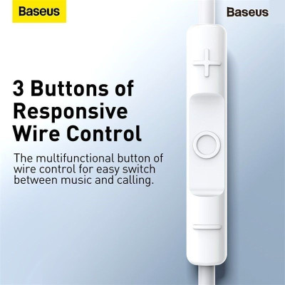 Tai Nghe H17 Baseus Encok 3.5mm lateral in-ear Wired Earphone có dây, chống nước, thể thao, âm thanh cao cấp-Hàng chính hãng