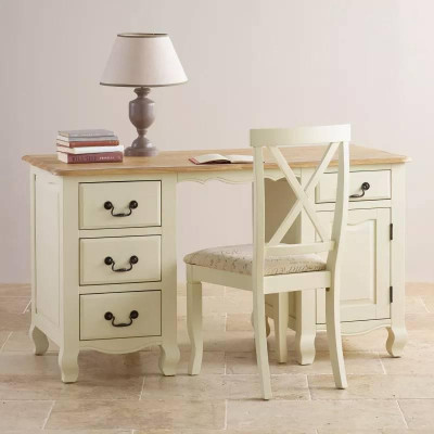 Bàn Làm Việc Bella Gỗ Sồi Ibie OTDBELO - Trắng (140 x 60 cm)