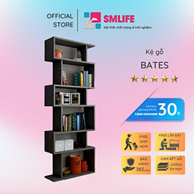 Giá sách gia đình từ gỗ công nghiệp SMLIFE Bates