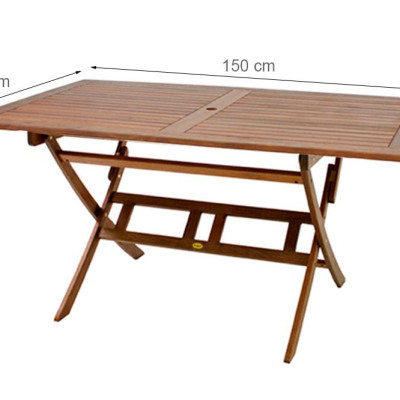 Bàn Xếp Riau IBIE NT4025 (150 x 90 x 72 cm) - Nâu