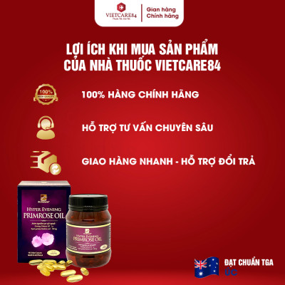 Bộ Sản Phẩm 2 Hộp Viên Uống Bổ Sung Nội Tiết Tố Nữ Úc Dr Natural Hyper Evening Primrose Oil 180 Viên- Nhập Khẩu Chính Hãng