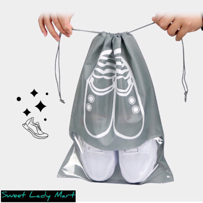 Túi Đựng Giày Dép Túi Xách Chất Liệu Vải Không Dệt Có Dây Rút Size Lớn (44x35cm)