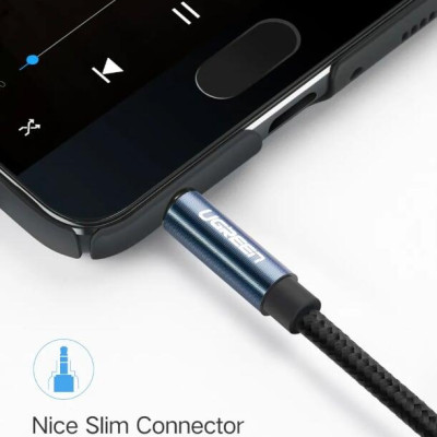 Ugreen UG10686AV112TK 1.5M màu Xanh Cáp âm thanh 2 đầu 3.5mm dương - HÀNG CHÍNH HÃNG