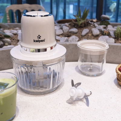 Máy xay thịt 2 cối đa năng Kalpen S1 dung tích 2L, công suất 600W - Hàng chính hãng