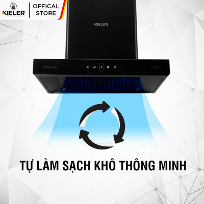 Máy hút mùi gắn tường Kieler KL-V602 điều khiển cảm ứng, tự làm sạch khô thông minh - Hàng Chính Hãng Miễn Phí Vận Chuyển Và Lắp Đặt