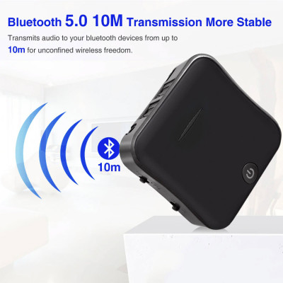 ROGTZ - Bộ Thu Phát Audio Bluetooth APTX V5.0 2 Trong 1 Chipset CSR8675 Công nghệ APTX HD Hỗ trợ SPDIF/Optical Chế độ TX/RX Kết nối đa thiết bị Pin trâu 20h Nhỏ gọn Tiện Lợi Dễ sử dụng Âm Thanh Chất Lượng Cao - Hàng Chính Hãng
