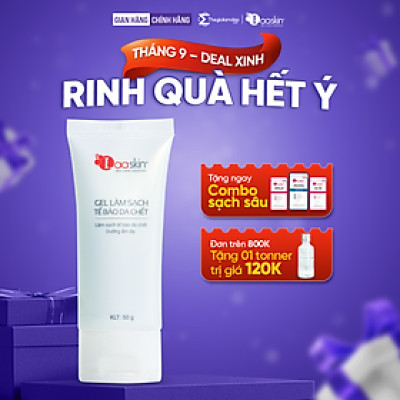 Gel làm sạch tẩy tế bào da chết và dưỡng ẩm da Laaskin 50g