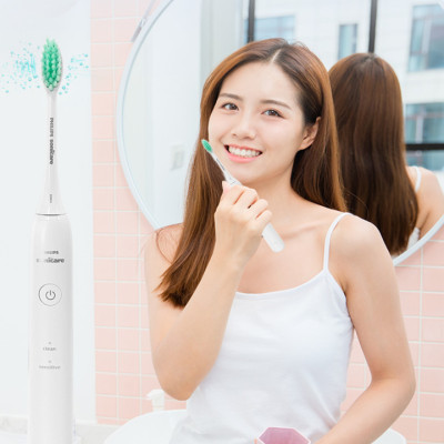 Bàn chải đánh răng điện Philips Sonicare HX2421 tích hợp 2 chế độ làm việc Clean, Sensitive - Hàng Nhập Khẩu