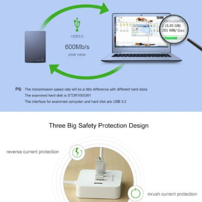 Ugreen UG30201CR118TK 0.5M màu Trắng Bộ chia HUB USB 3.0 sang 4 USB 3.0 có khay đỡ hỗ trợ nguồn 5V cao cấp - HÀNG CHÍNH HÃNG