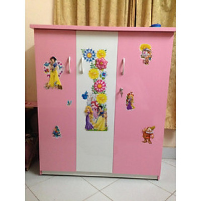 Tủ Nhựa Đài Loan Trẻ Em 3 Cánh 3 Tầng