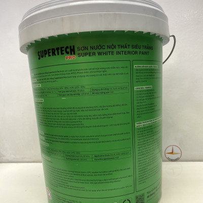 Sơn Nước Toa Supertech nội thất siêu trắng _18L