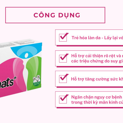 Viên uống Emmats hỗ trợ cải thiện suy giảm nội tiết tố nữ (Hộp 20 viên)
