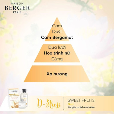 Maison Berger - Tinh dầu đèn xông hương Aroma D-Stress - 500ml