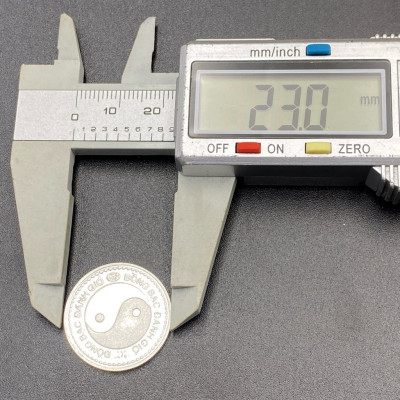 Đồng Xu Cạo Gió Đánh Cảm Hình Âm Dương Loại Nhỏ Đường Kính 2.3cm Bạc Ta Nguyên Chất S99 BẠC HIỂU MINH XDG3