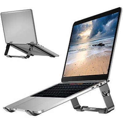 Giá đỡ Aluminum hiệu CHOETECH H033 cho Macbook Laptop 9 inch đến 17 inch giúp tản nhiệt thiết kế nhôm nguyên khối chống mỏi cổ khi làm việc - Hàng chính hãng