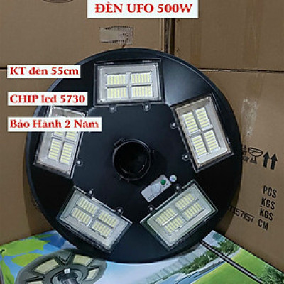 Đèn Năng Lượng Mặt Trời Sân Vườn, Đèn Công Viên UFO 500, 5 Ô Siêu Sáng. Đèn Dĩa Bay