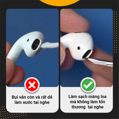 Bút Vệ Sinh Tai Nghe Bluetooth 3 Trong 1 Cao Cấp MIFAN - Làm sạch bụi bẩn trong hộp đựng, loa, cổng sạc, điện thoại - Hàng Nhập Khẩu