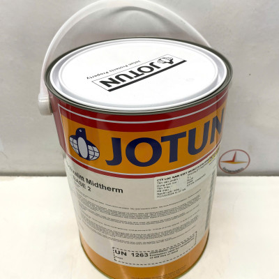 Sơn chịu nhiệt Jotun Solvalitt Midtherm (260°C) Base 2 màu xanh - Blue 0599_ 5L
