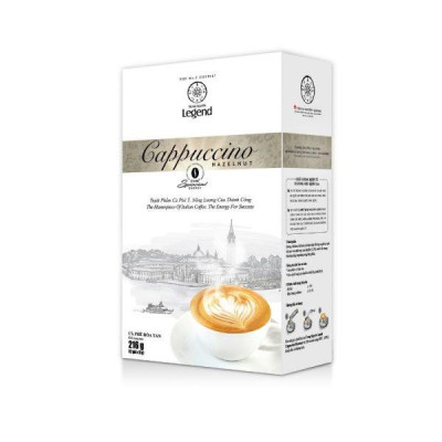Cà Phê Trung Nguyên Legend Cappuccino Hazelnut – Hộp 12 Gói – Hương Hạt Dẻ Thơm Béo, Ngọt Dịu