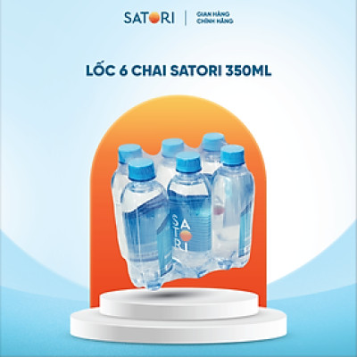 Lốc 6 chai nước suối (350ml/chai) SATORI - Công Nghệ Hoàn Lưu Khoáng