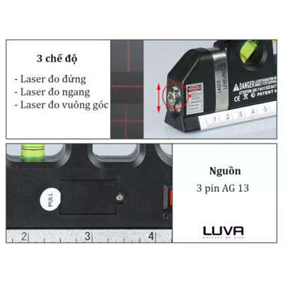 Thước đo khoảng cách bằng laser - máy đo khoảng cách laser cầm tay giá rẻ - Đa chức năng: nằm, đứng, xiên 45 °, thước rút 2.5m, thước 15cm, laser đo cân bằng ngang (Tặng Kèm Thước dây) 