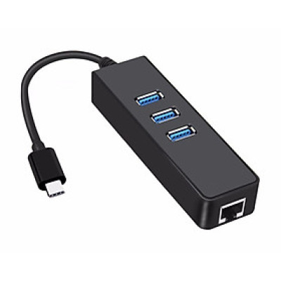 Hub Type C ra 1 cổng Lan + 3 cổng Usb 3.0 - Hàng Nhập Khẩu