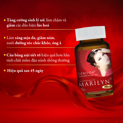 Viên Uống Nội Tiết Tố Nữ Marilyn Plus Dân Khang Giảm Khô Hạn Tăng Sinh Lý Nữ Điều Hòa Kinh Nguyệt Hộp 30 viên