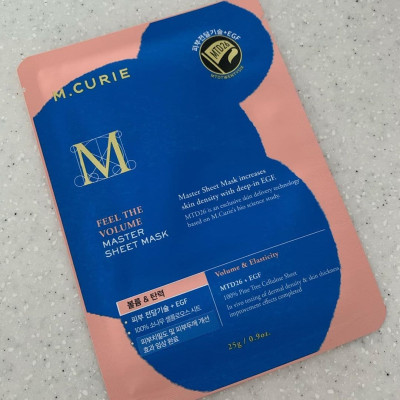 M.CURIE FEEL THE VOLUME MASTER SHEET MASK (MẶT NẠ TÁI TẠO,PHỤC HỒI)