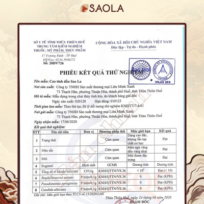 Cao tinh dầu Sao la (Saola Essential Oil Balm) 11g - Hỗ trợ giảm đau lưng, nhức mỏi, đau khớp, giúp ngủ ngon. Sản phẩm sản xuất từ các loại dược liệu thiên nhiên - Hàng Chính Hãng