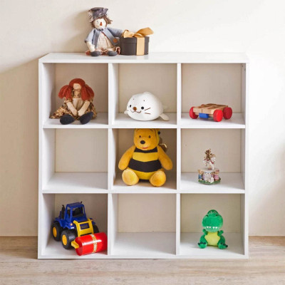 Giá sách bằng gỗ cho phòng khách SMLIFE Bunce