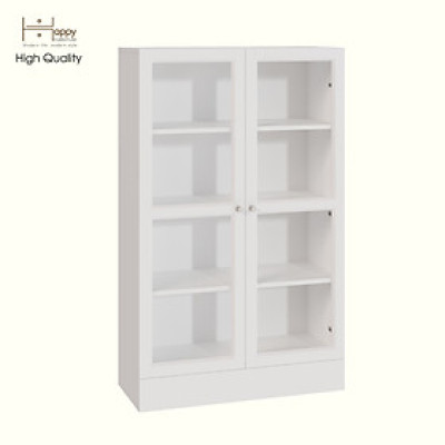 [Happy Home Furniture] SCANDINA, Kệ sách 4 tầng cửa kính - 2 cánh mở, 81cm x 36cm x 132cm ( DxRxC), KSA_044