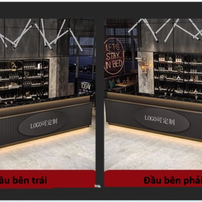 Bàn thu ngân, bàn lễ tân, bàn tính tiền bằng gỗ MDF QTT502 - NỘI THẤT LẮP RÁP VIENDONGADV