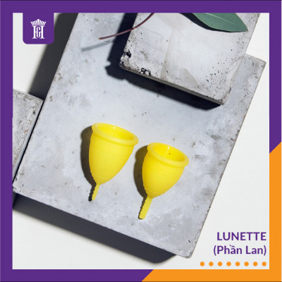 Cốc Nguyệt San Lunette Màu Vàng - Vật Liệu 100% Silicon Y Tế Đạt Chứng Nhận FDA - Nguyên Tem Niêm Phong - Sản Xuất Tại Phần Lan - Hàng Chính Hãng - Lunette Menstrual Cup Yellow