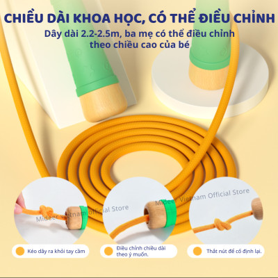 Dây nhảy cho bé thể dục Mideer Jump Rope đồ chơi vận động 6 7 8 9 10 tuổi