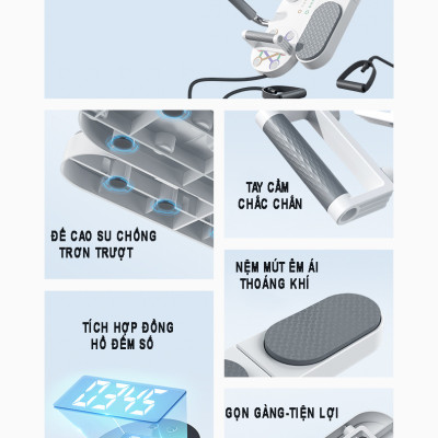 Dụng Cụ Chống Đẩy Đa Năng BL420 Hỗ Trợ Plank,Tập Kéo Tay,Tập Bụng CóĐồng Hồ Đếm Số Đại Nam Sport