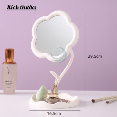 Gương Để Bàn Hình Hoa Cúc Xinh Xắn Gương Bông Hoa Trang Trí Bàn Học/Bàn Trang Điểm Gương Mini Để Bàn Cute Hình Hoa Gương Hình Hoa Dễ Thương – Phụ Kiện Decor